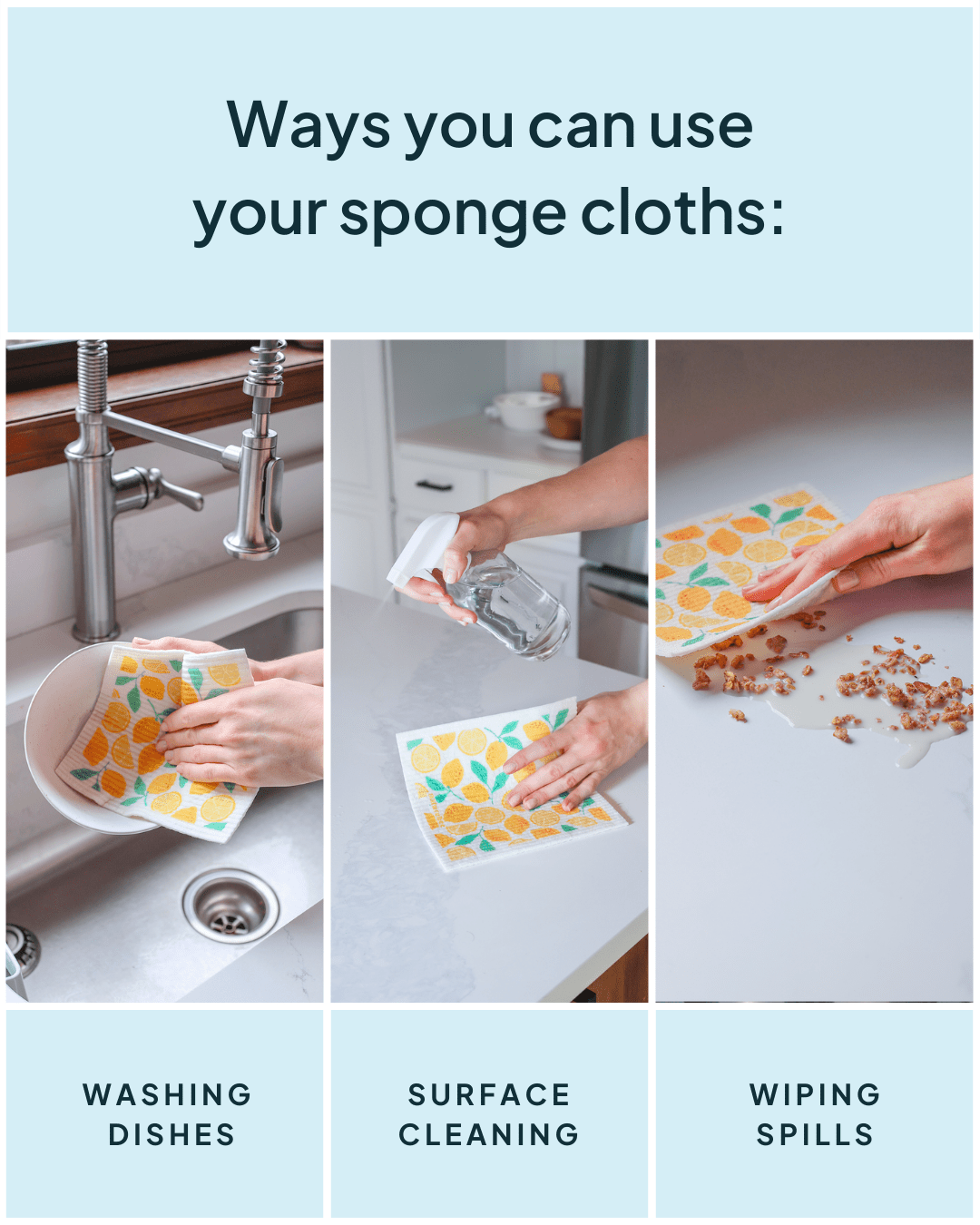Lemon Swedish Dishcloth - NATURE BEE
