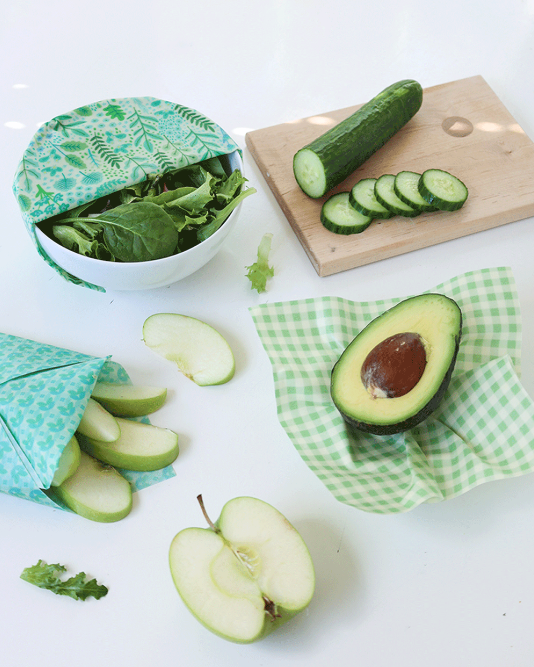 Beeswax Wrap Variety Set - Green | Nature Bee