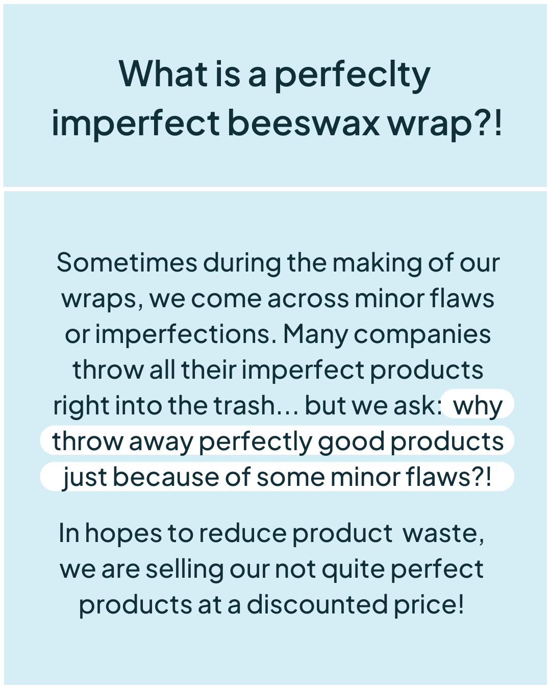 Perfectly Imperfect Beeswax Wraps - NATURE BEE
