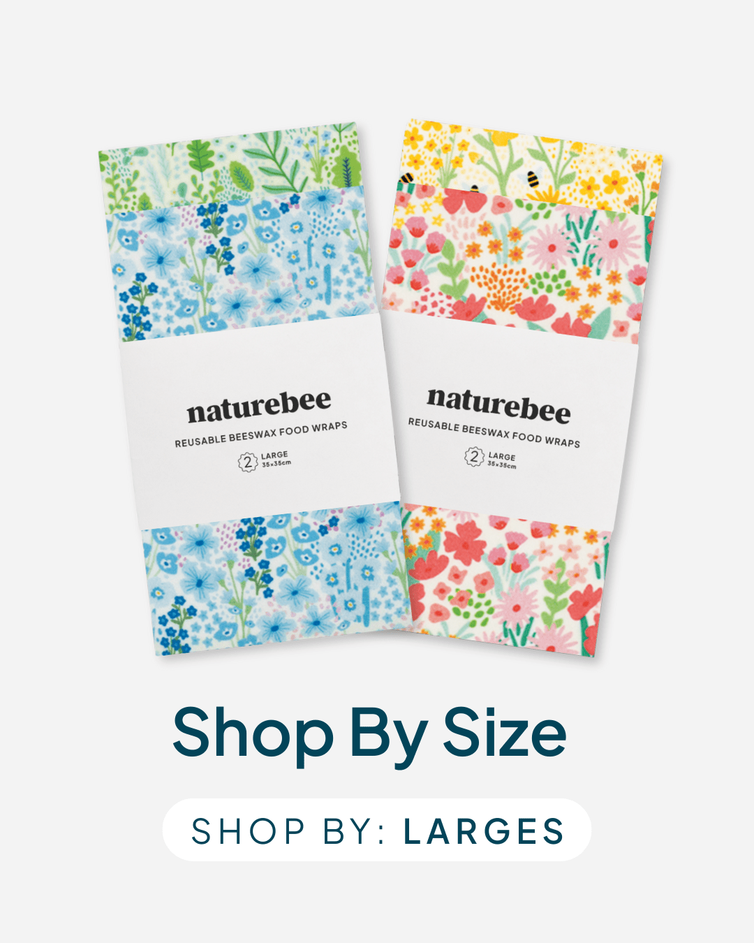 Large Beeswax Wrap 2 - pack - NATURE BEE