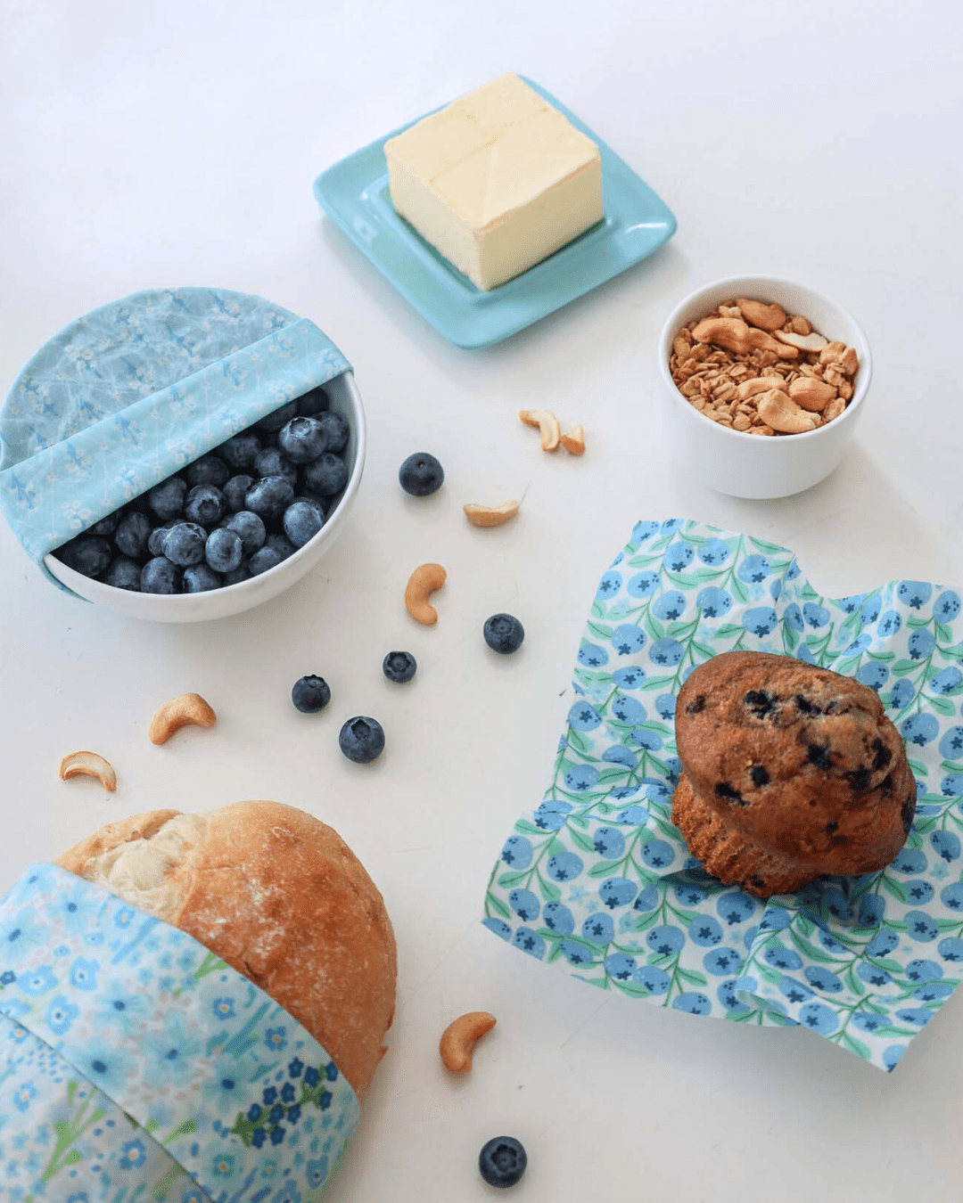 Blue Beeswax Wrap Set - NATURE BEE