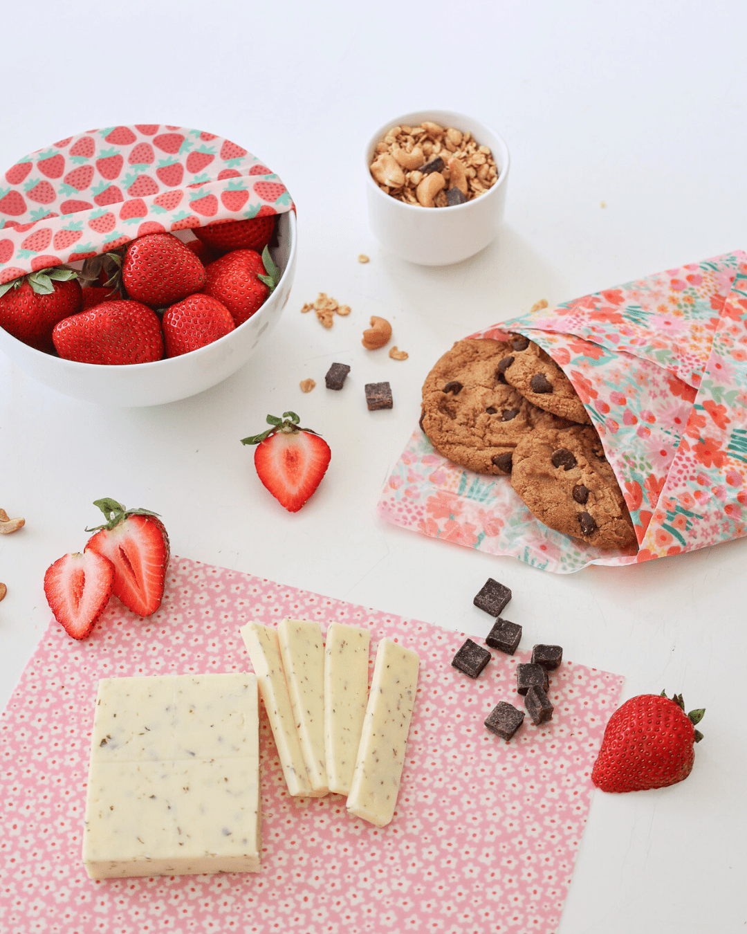 Pink Beeswax Wrap Set - NATURE BEE