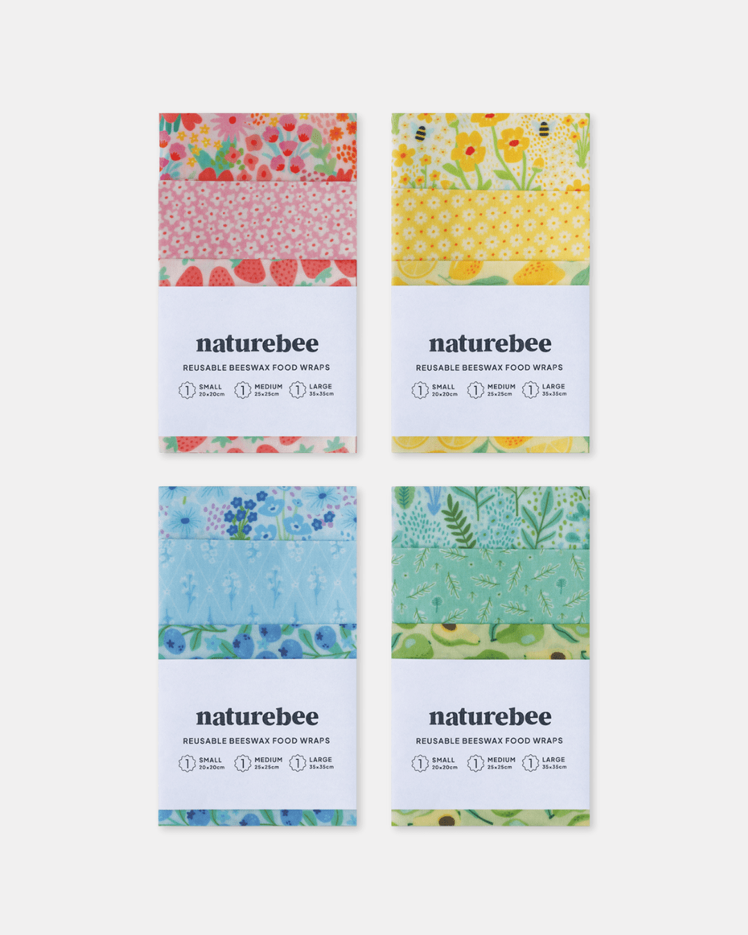 Beeswax Wrap 4 - Pack Bundle - NATURE BEE