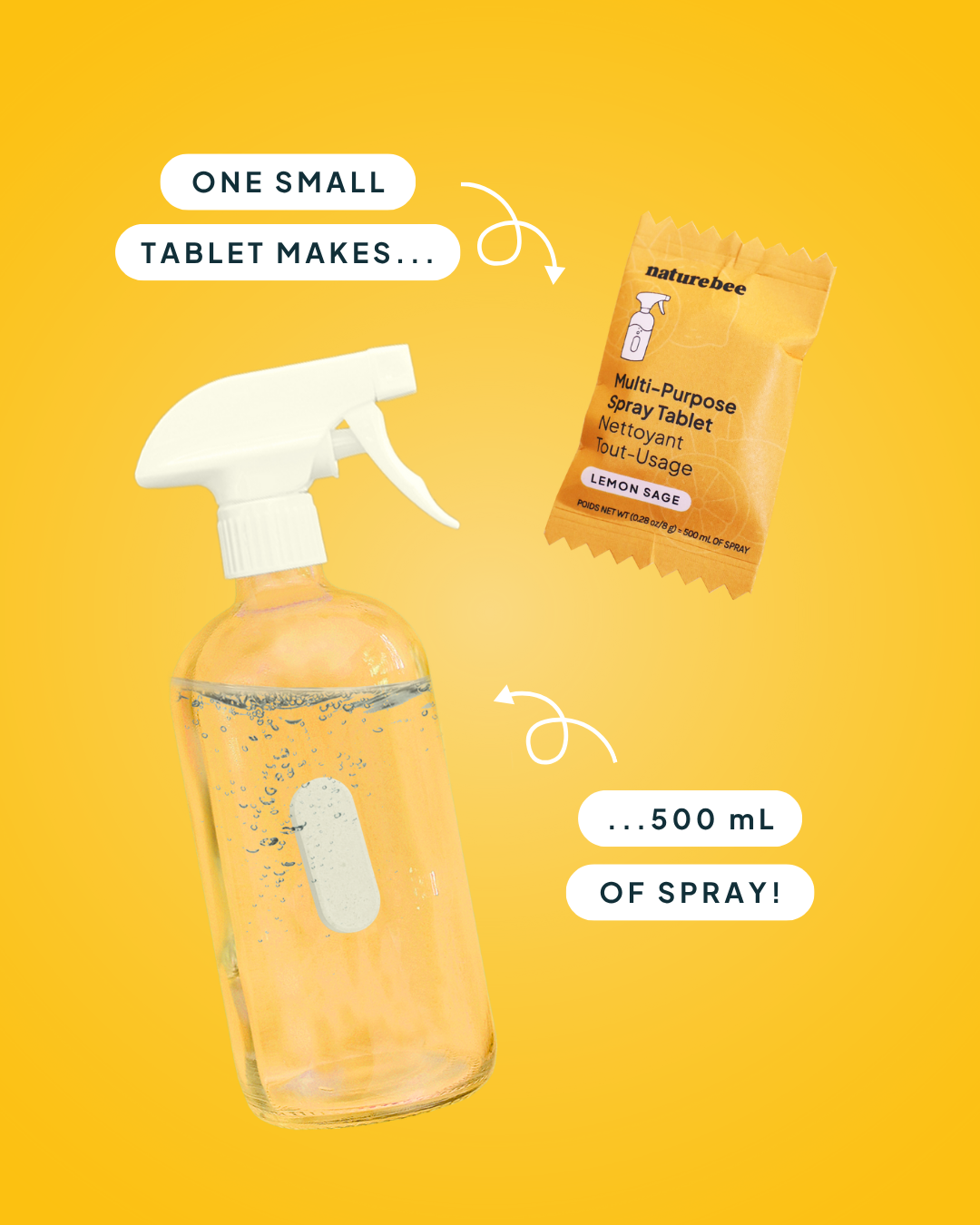 Limited Edition Multi-Purpose Spray Cleaning Tablet Lemon Sage | Nature Bee