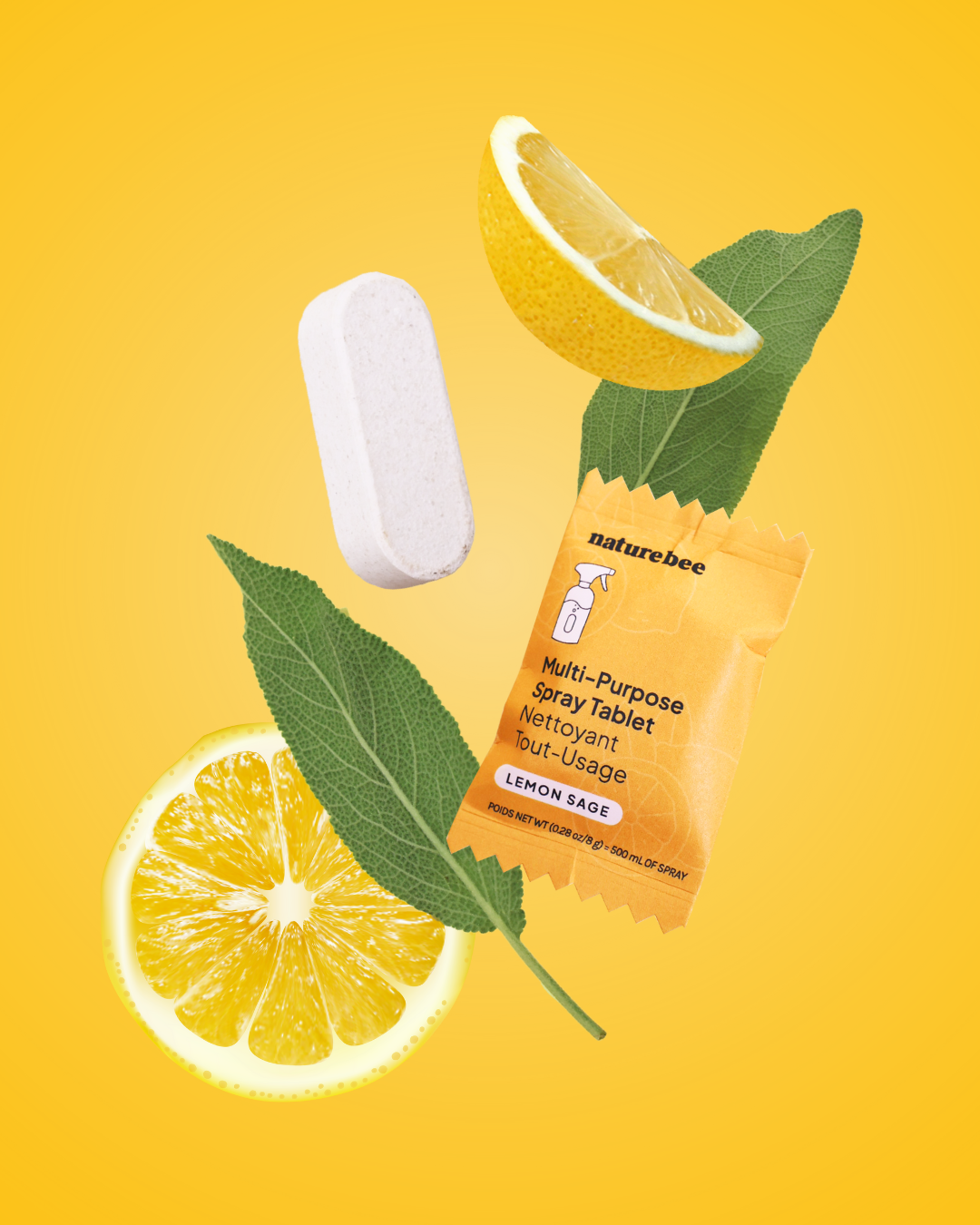 Limited Edition Multi-Purpose Spray Cleaning Tablet Lemon Sage | Nature Bee
