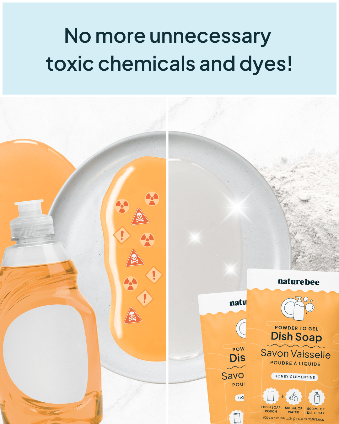 Dish Soap Honey Clementine - NATURE BEE