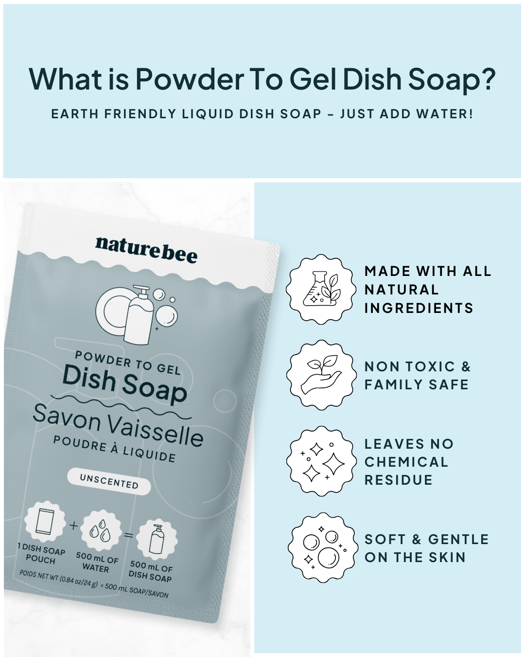 Dish Soap Unscented - NATURE BEE