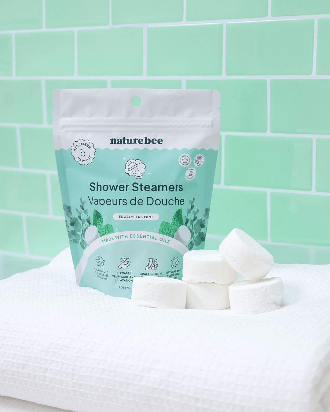 Eucalyptus Mint Shower Steamers - NATURE BEE