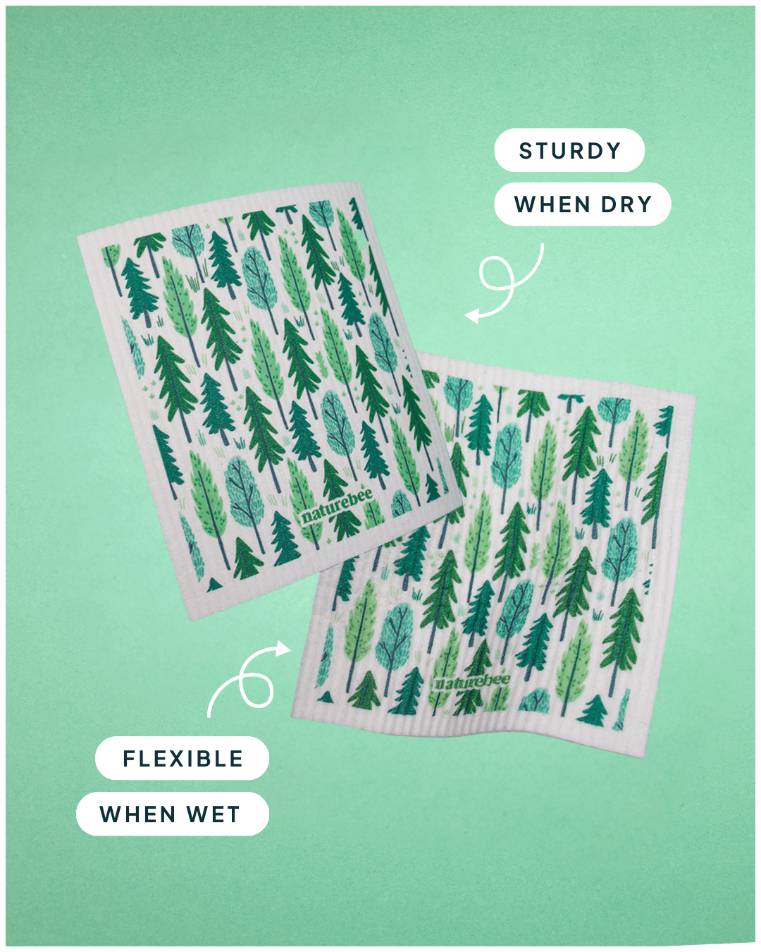 Tree Swedish Dishcloth - NATURE BEE