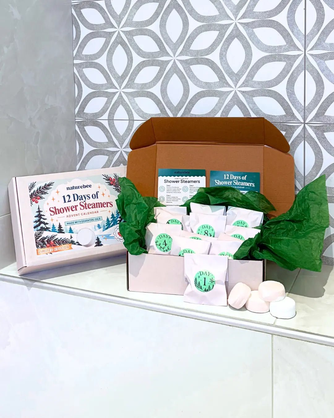 12 Days of Shower Steamers Advent Calendar - PRE-ORDER ONLY - NATURE BEE