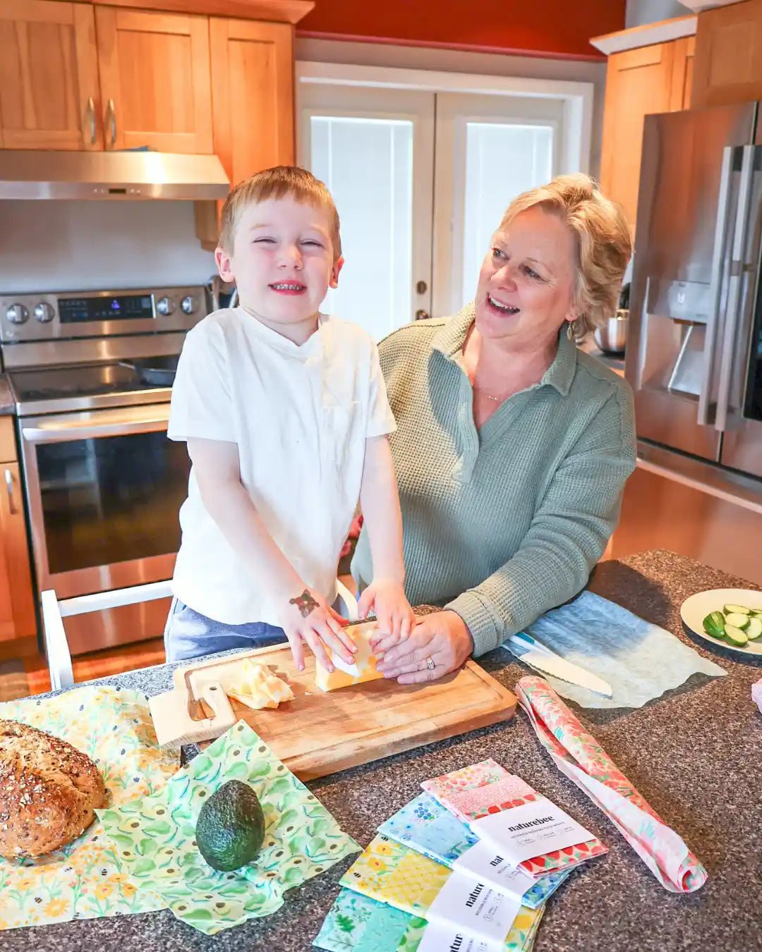Green Canadian Beeswax Wrap Set - NATURE BEE