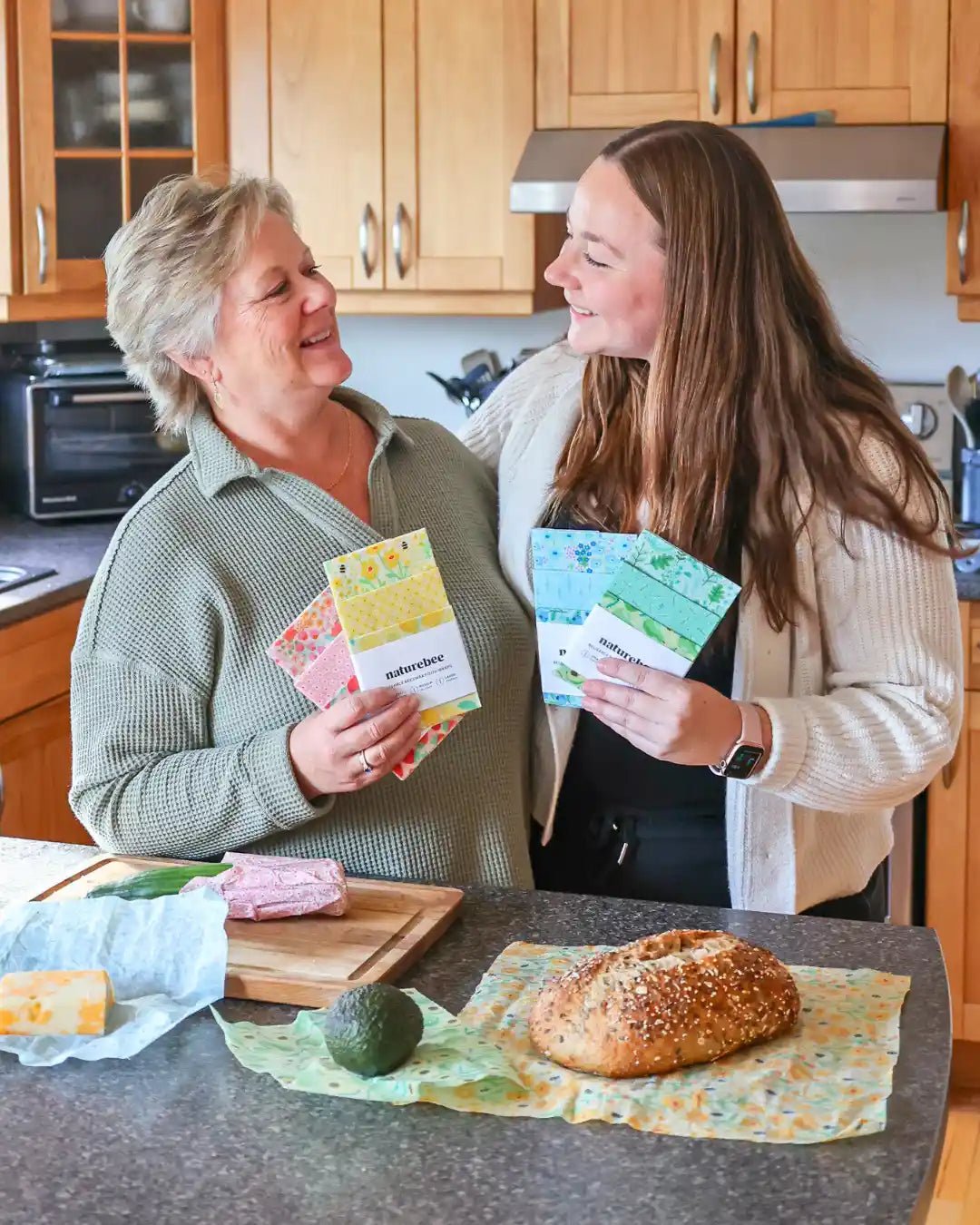Pink Canadian Beeswax Wrap Set - NATURE BEE