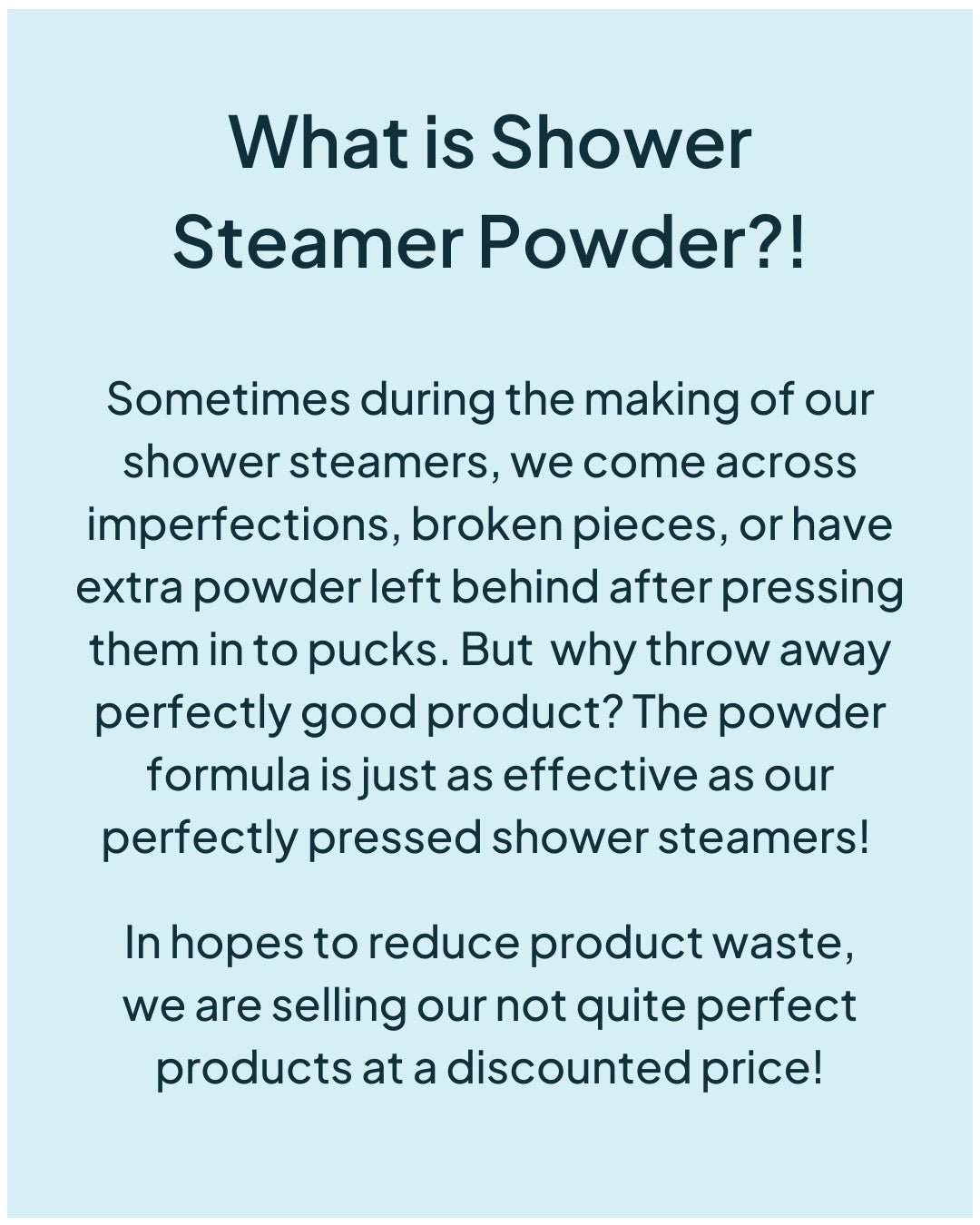 Shower Steamer Powder - Imperfect Sale - NATURE BEE