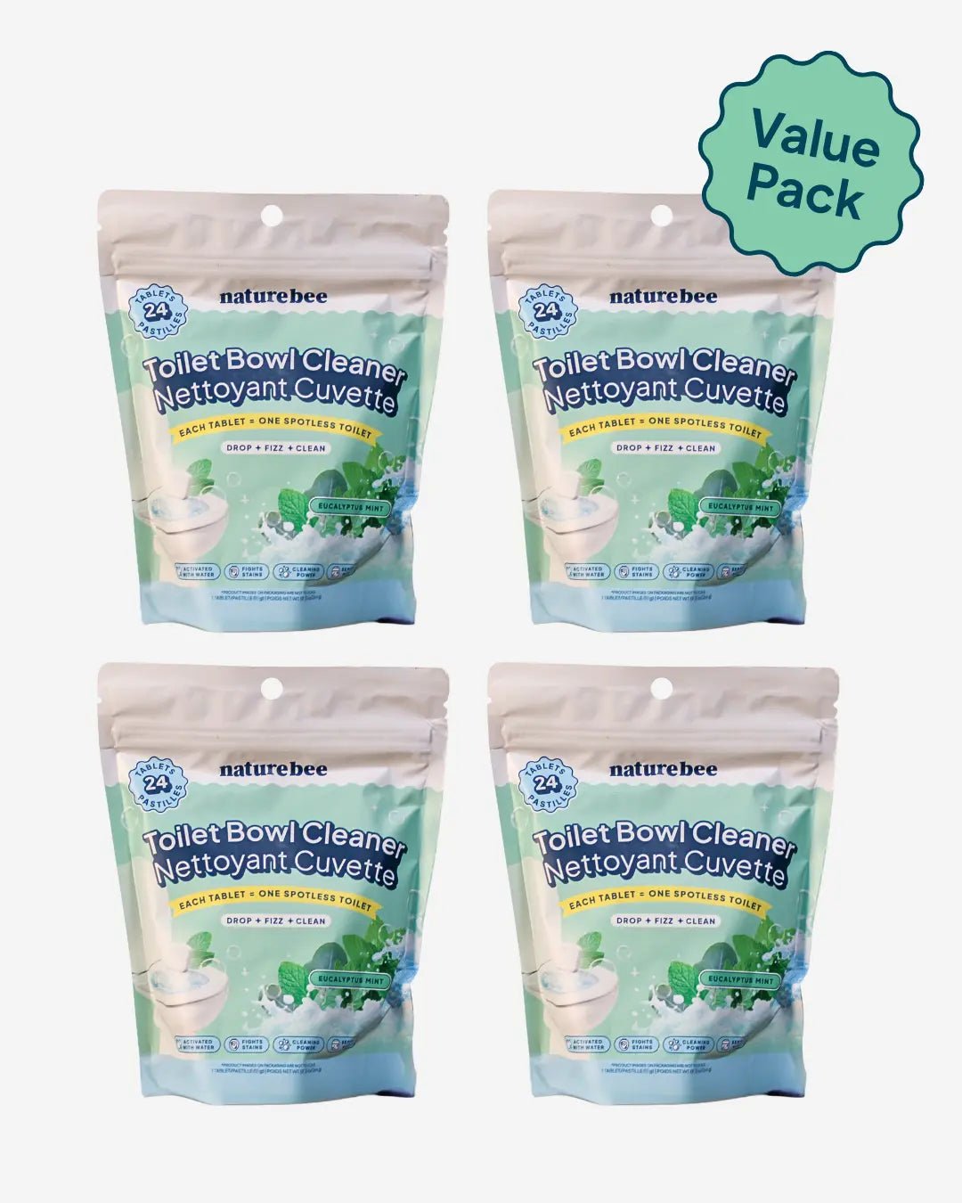 Toilet Bowl Cleaning Tablets - NATURE BEE