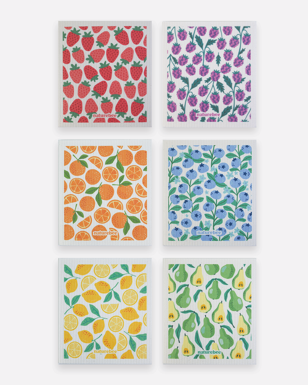 Fruit Swedish Sponge Cloth 6 pack | Nature Bee