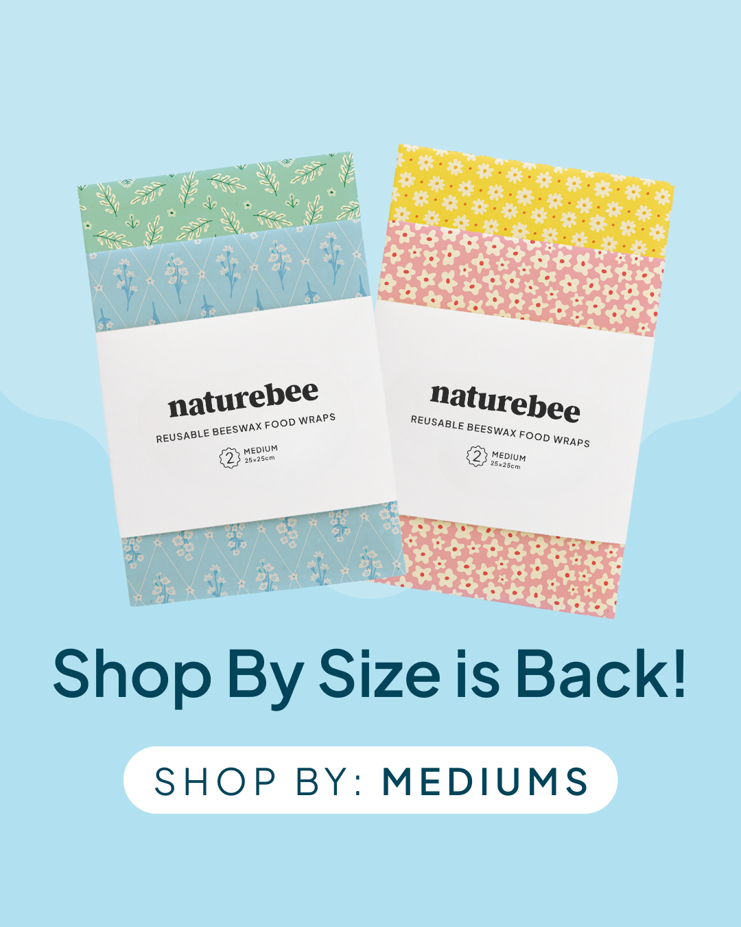 Medium Beeswax Wrap Packs | Nature Bee