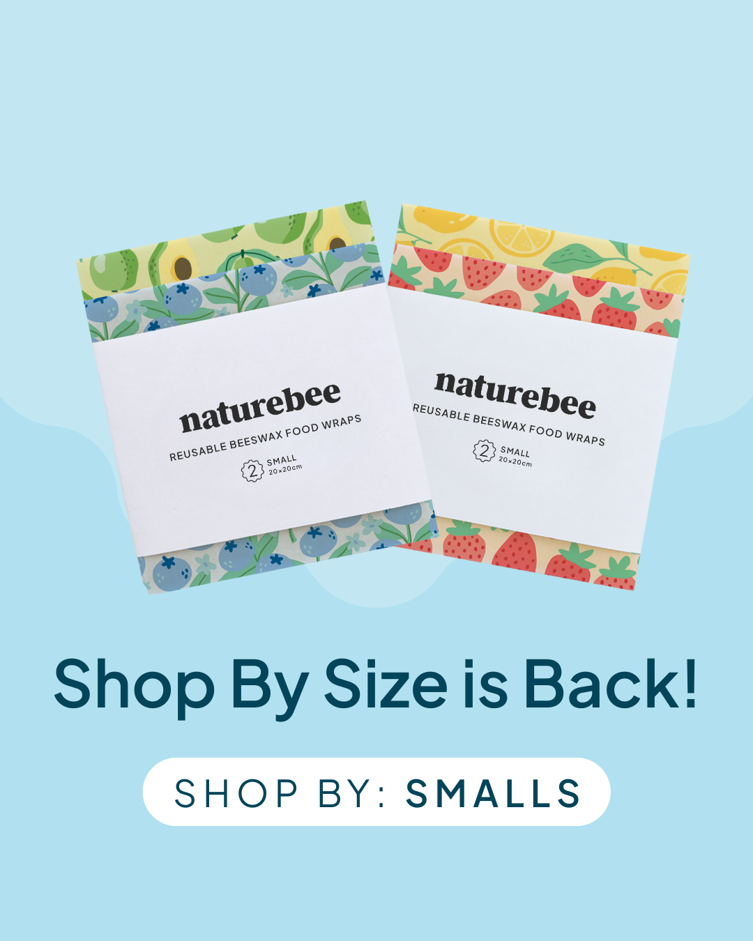 Small Beeswax Wrap Pack - Fruits | Nature Bee