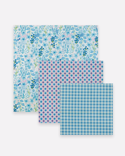 Beeswax Wrap Variety Set - Blue | Nature Bee