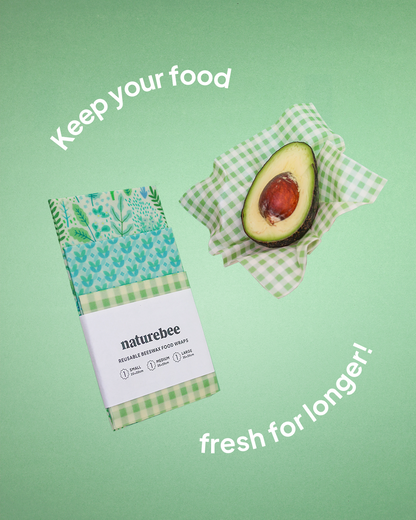 Beeswax Wrap Variety Set 4 Pack Bundle  | Made in Canada |  Nature Bee