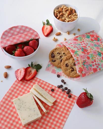 Beeswax Wrap Variety Set 4 Pack Bundle  | Made in Canada |  Nature Bee