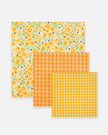 Beeswax Wrap Variety Set 4 Pack Bundle  | Made in Canada |  Nature Bee