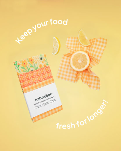 Beeswax Wrap Variety Set - Yellow | Nature Bee