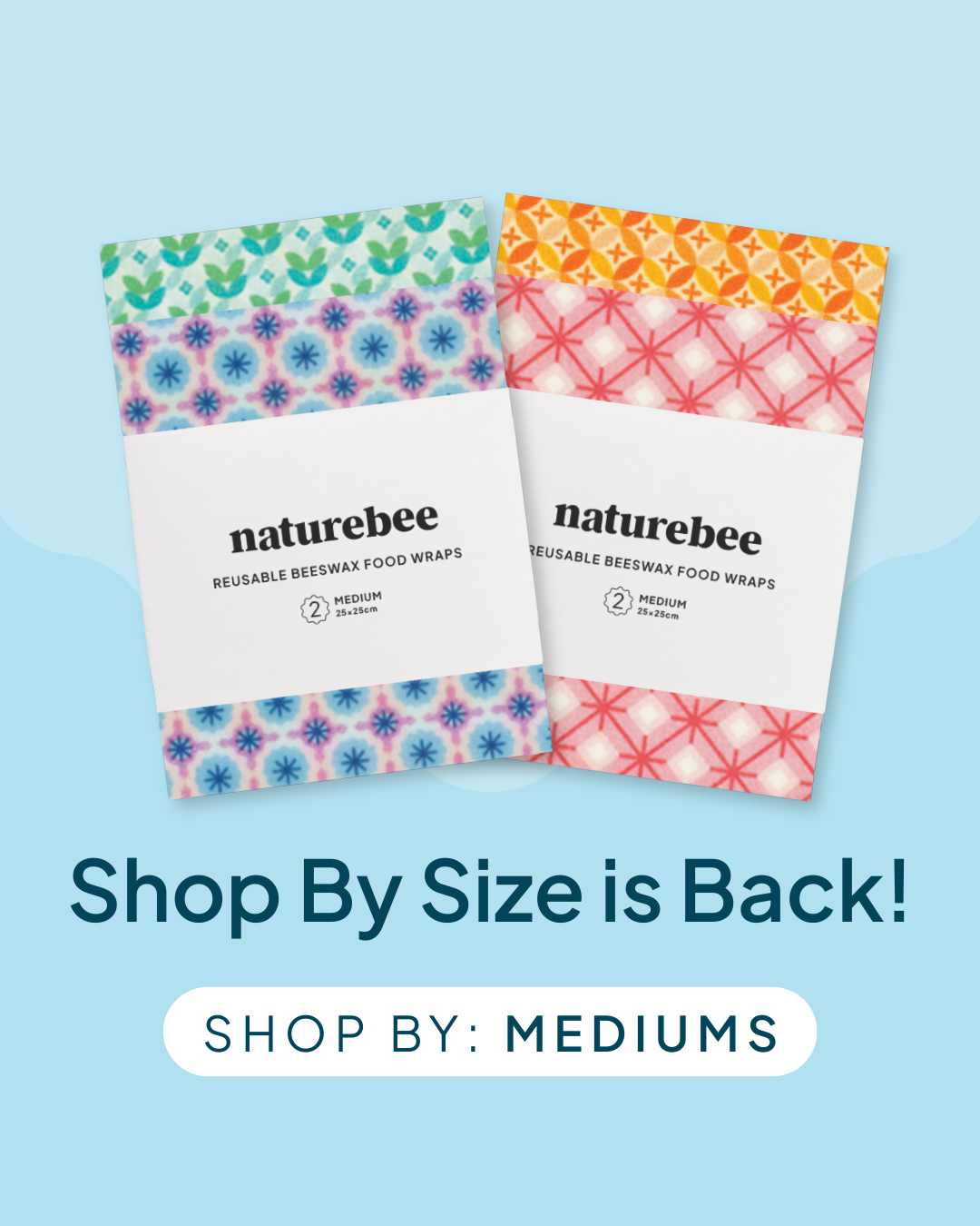 Medium Beeswax Wrap Packs | Nature Bee