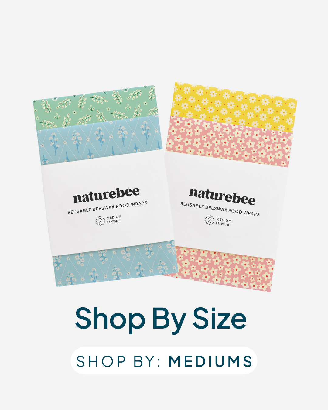 Medium Beeswax Wrap 2 - pack - NATURE BEE