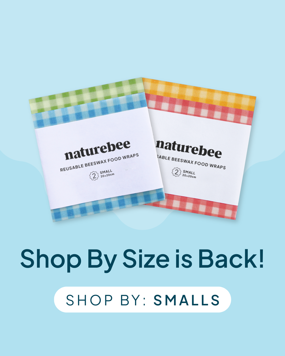 Small Beeswax Wrap Pack -Ginghams | Nature Bee