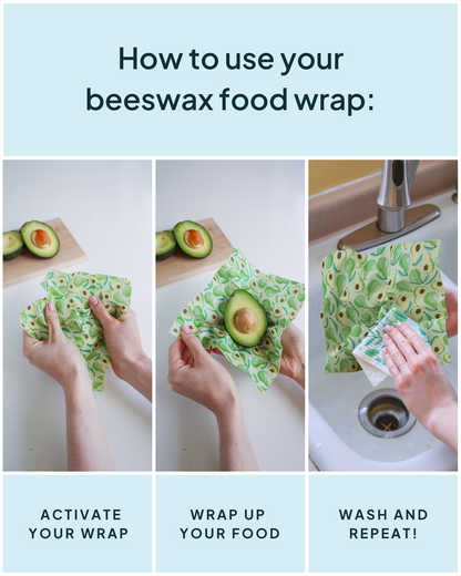 Beeswax Wrap Variety Set - Green | Made in Canada | Nature Bee