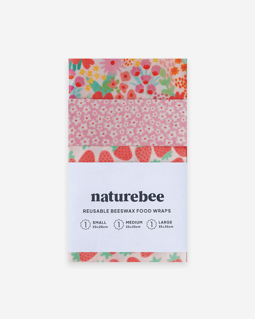 Pink Beeswax Wrap Set - NATURE BEE
