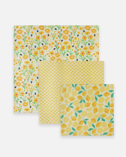 Beeswax Wrap Variety Set 4 Pack Bundle  | Made in Canada |  Nature Bee