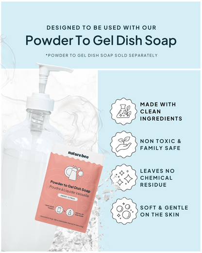 Glass Dish Soap Bottle - NATURE BEE