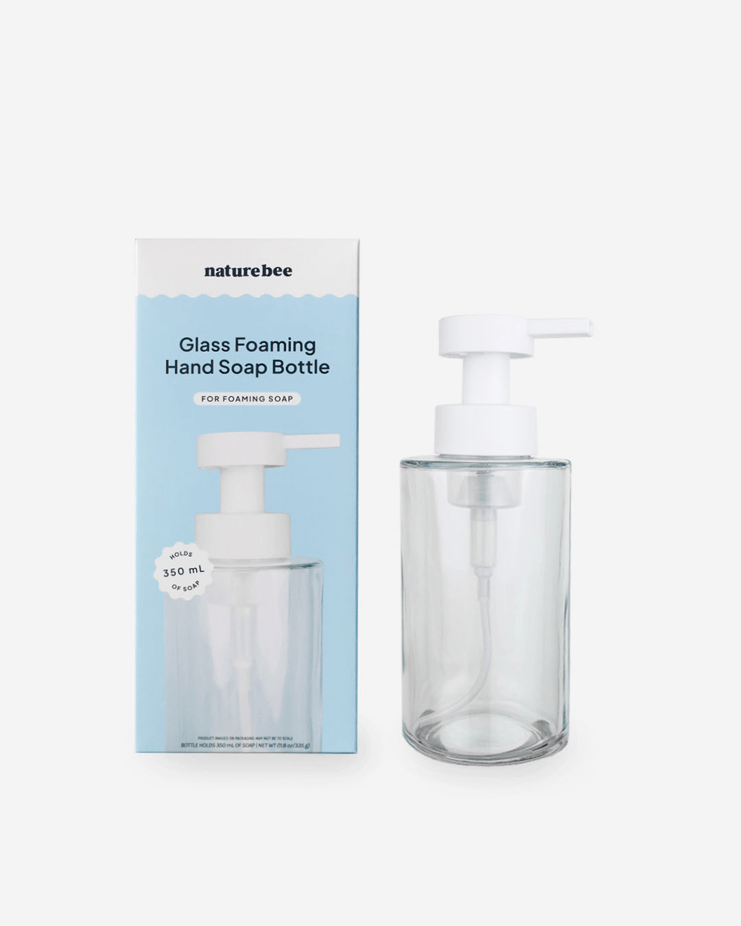 Glass Foaming Hand Soap Bottle - NATURE BEE