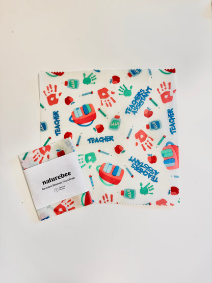 Teacher Beeswax Wrap - Single Medium
