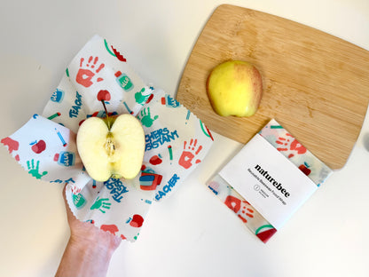 Teacher Beeswax Wrap - Single Medium