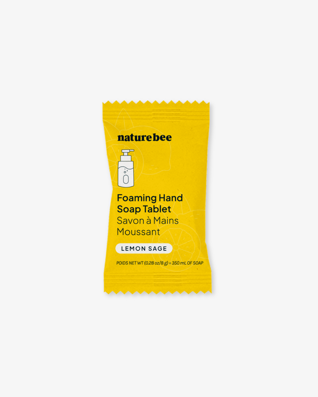 Limited Edition Foaming Hand Soap Tablet Lemon Sage| Nature Bee