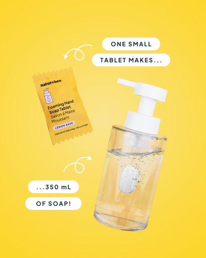Limited Edition Foaming Hand Soap Tablet Lemon Sage| Nature Bee