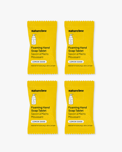 Limited Edition Foaming Hand Soap Tablet Lemon Sage| Nature Bee
