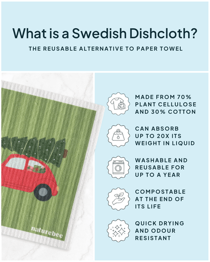 Holiday Swedish Dishcloth 4-pack