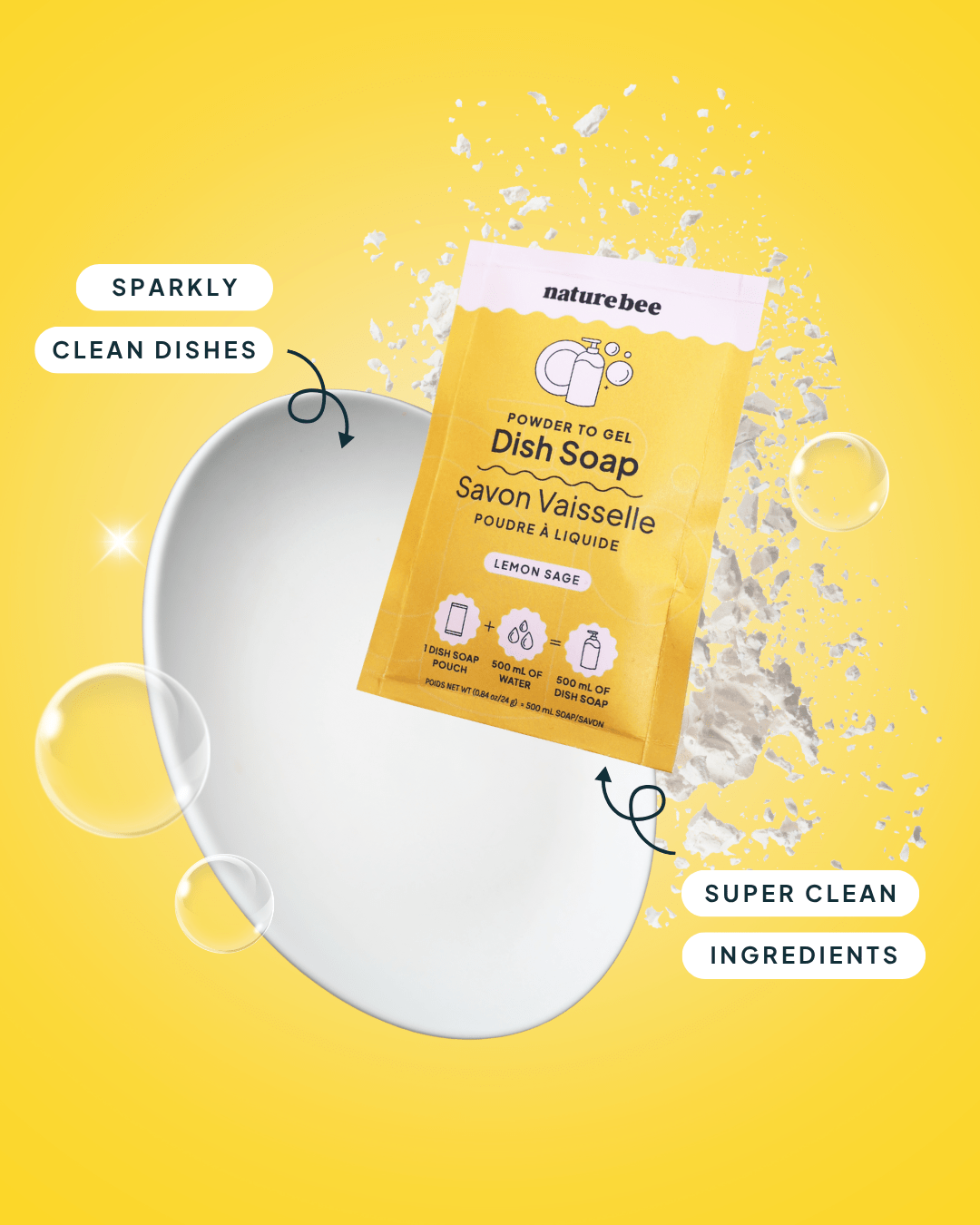 Dish Soap Lemon Sage - NATURE BEE