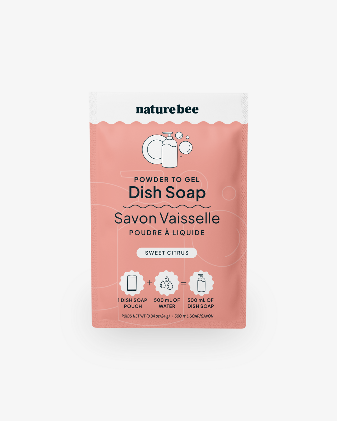 Powder to Gel Kitchen Dish Soap Sweet Citrus  | Nature Bee