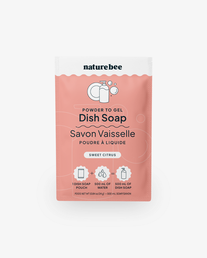 Powder to Gel Kitchen Dish Soap Sweet Citrus  | Nature Bee