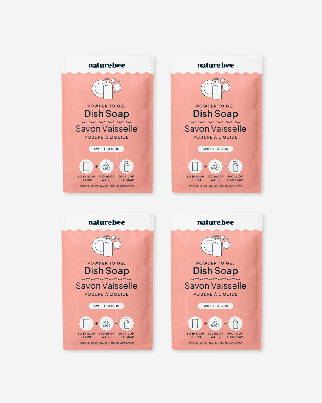 Powder to Gel Kitchen Dish Soap Sweet Citrus  | Nature Bee