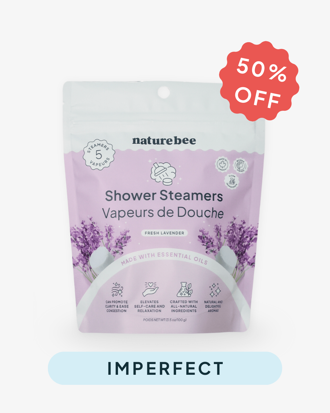 Imperfect Lavender Shower Steamers - NATURE BEE