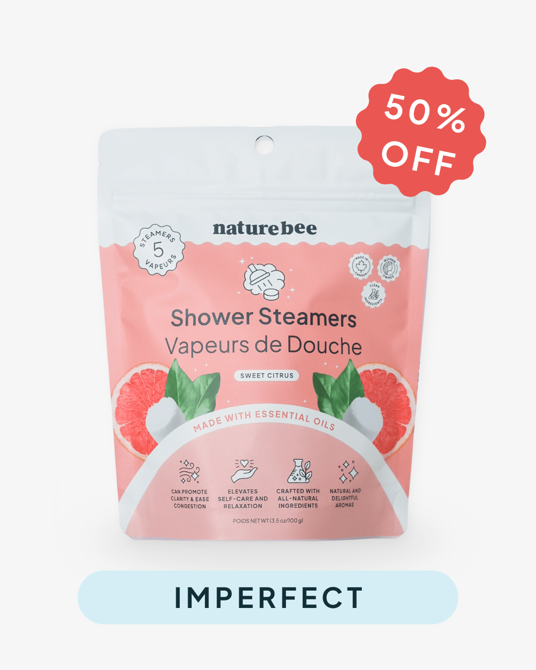 Imperfect Sweet Citrus Shower Steamers - NATURE BEE