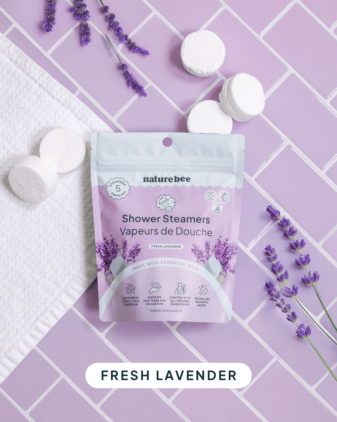 Imperfect Lavender Shower Steamers - NATURE BEE