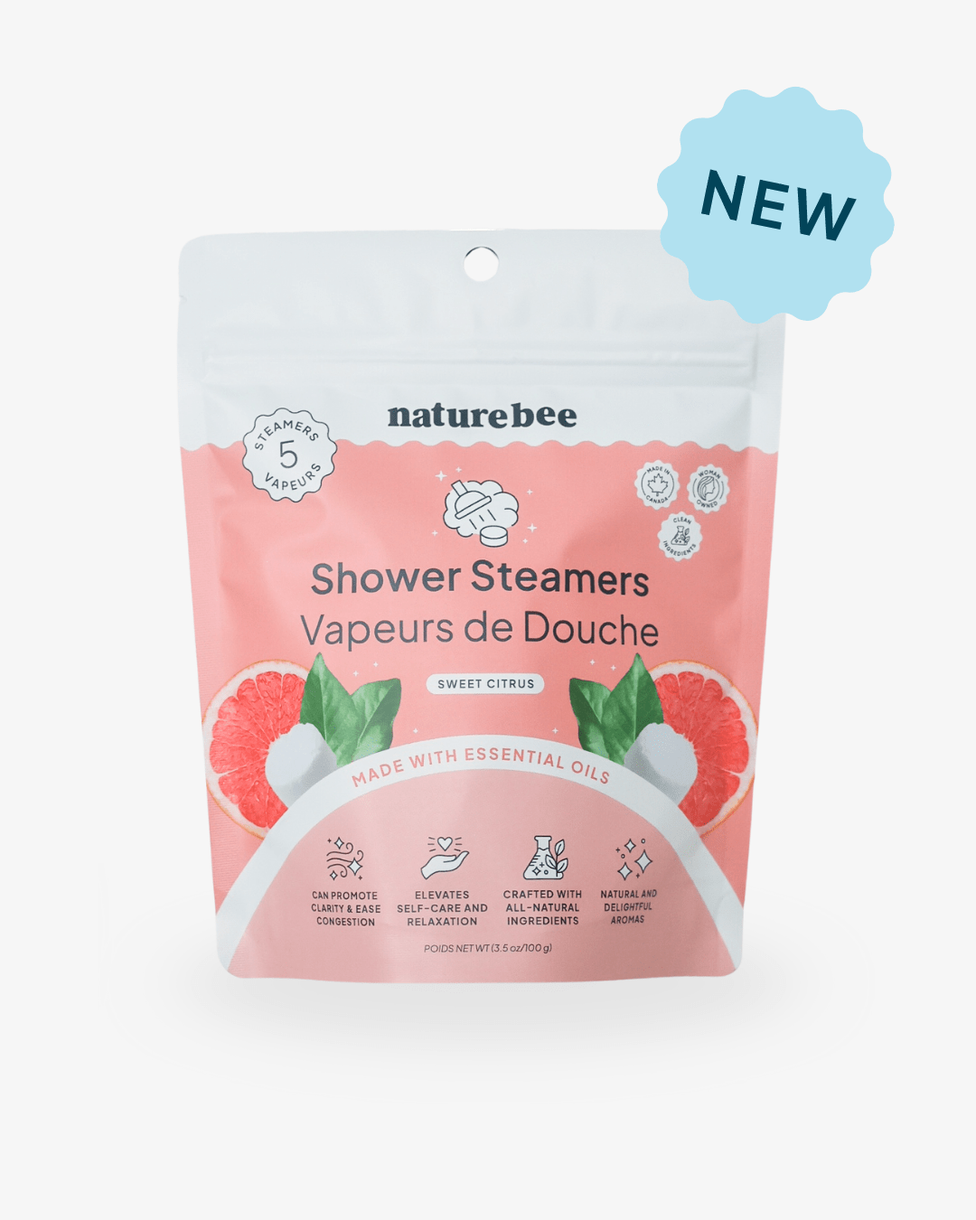 Sweet Citrus Shower Steamers - NATURE BEE