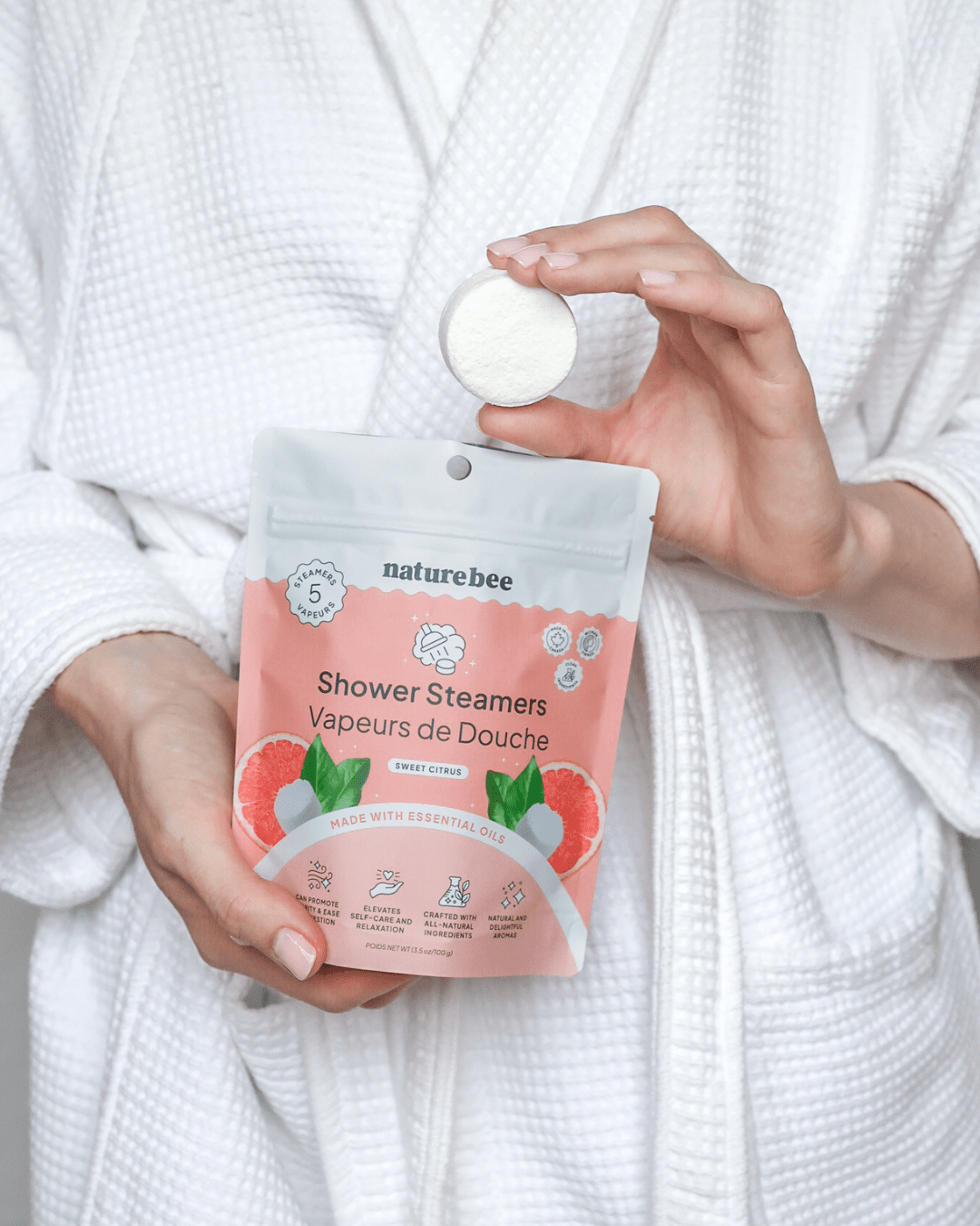 Sweet Citrus Shower Steamers - NATURE BEE