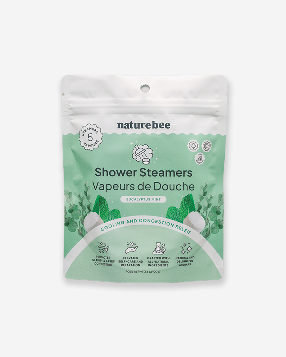 Shower Steamers in Eucalyptus Mint | Made in Canada | Nature Bee